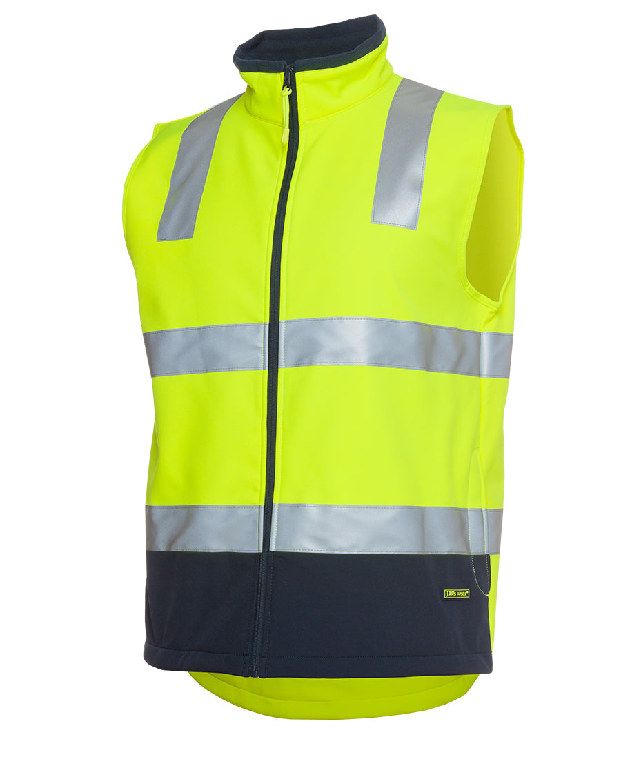 Hi Vis Day Night Softshell Vest With Tape | Workwear