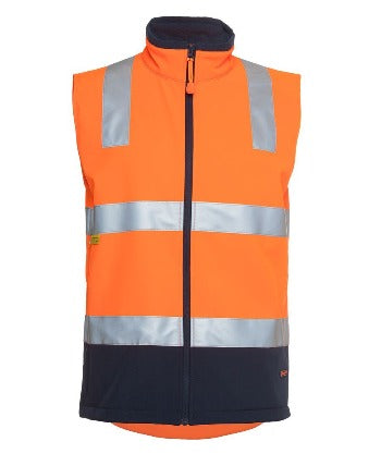 Hi Vis Day Night Softshell Vest With Tape | Workwear
