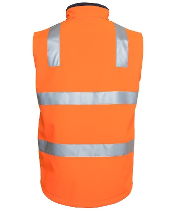 Hi Vis Day Night Softshell Vest With Tape | Workwear