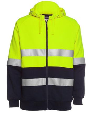 6DNH JB's Hi Vis (D+N) Full Zip Fleecy Hoodie - Safe-T-Rex Workwear Pty Ltd