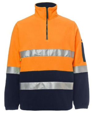 6DNPF JB's Hi Vis (D+N) 1/2 Zip Polar Fleece - Safe-T-Rex Workwear Pty Ltd