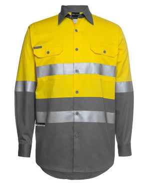 HI VIS L/S (D+N) 150G WORK SHIRT