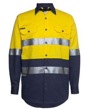 HI VIS L/S (D+N) 150G WORK SHIRT