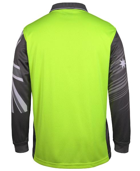 Hi Vis Southern Cross Polo Long Sleeve - Yellow