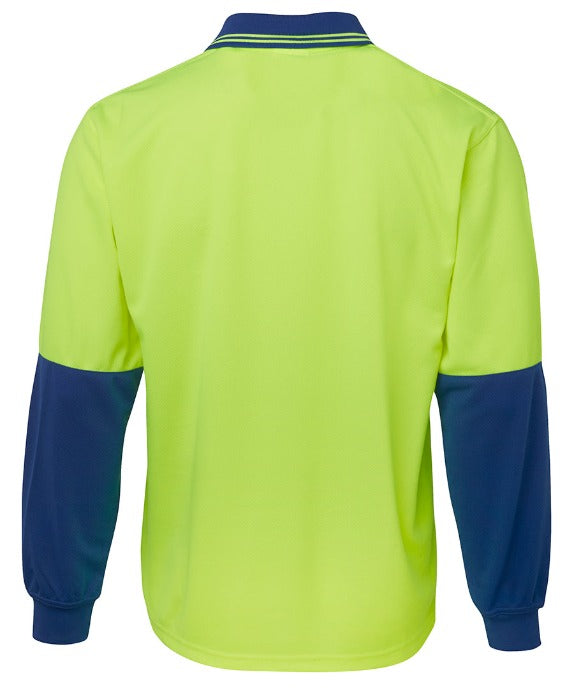 6HVPL JB's Hi Vis L/S Trad Polo