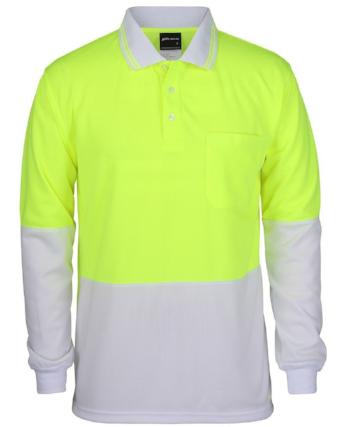 6HVPL JB's Hi Vis L/S Trad Polo
