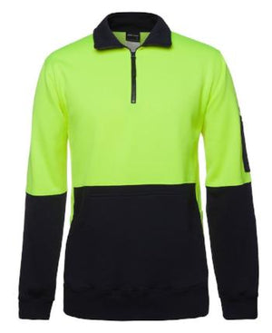 6HVPZ JB's Hi Vis 330G 1/2 Zip Fleece - Safe-T-Rex Workwear Pty Ltd