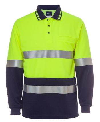 Hi Vis Long Sleeve Day Night Traditional Polo | Workwear