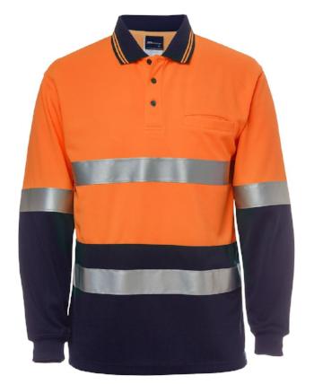 Hi Vis Long Sleeve Day Night Traditional Polo | Workwear