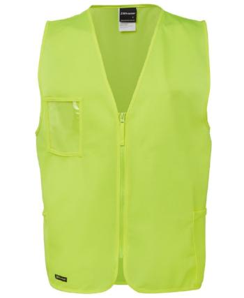 6HVSZ JB's Hi Vis Zip Safety Vest - Safe-T-Rex Workwear Pty Ltd