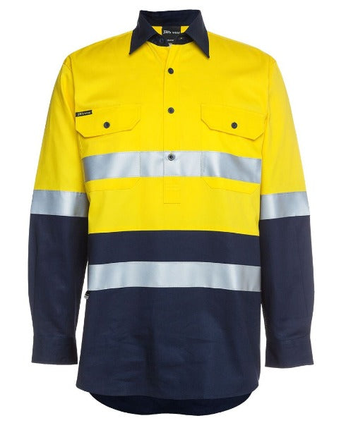 Hi Vis Long Sleeve Day Night Close Front Shirt | Workwear