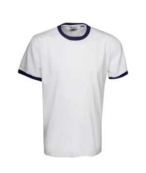 T34 White Painters Slim Fit Ringer T-Shirt