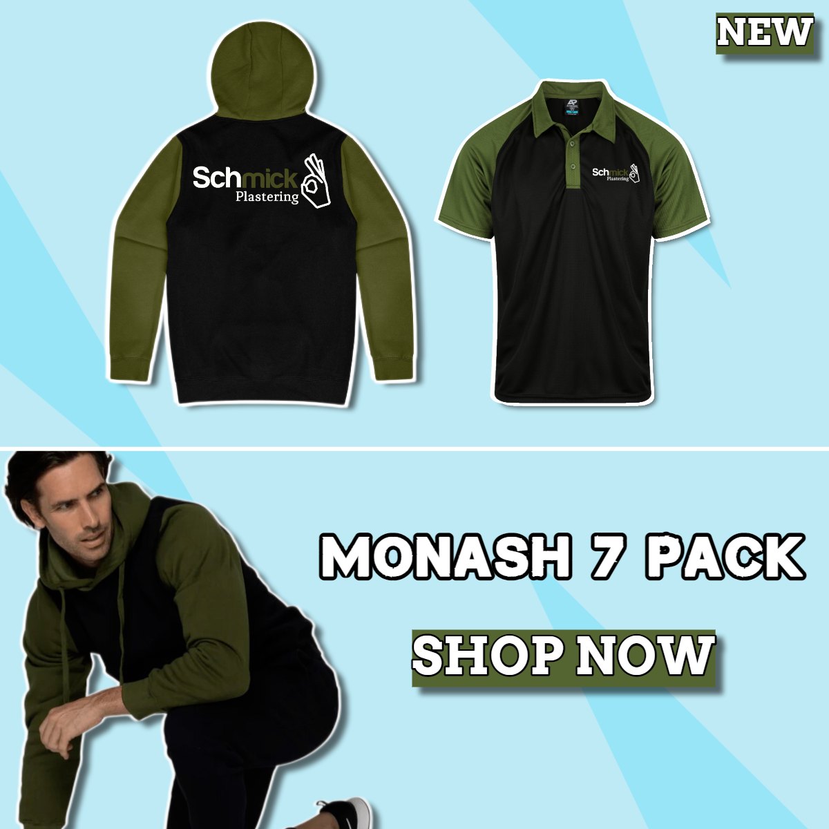 Monash 7 Pack With Front Embroidery & Vinyl Print On Back Special | Workwear Australia