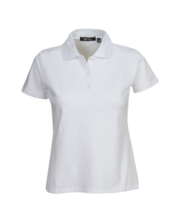 P23 White Painters Ladies Cotton Spandex Pique Polo Shirt - Safe-T-Rex Workwear Pty Ltd