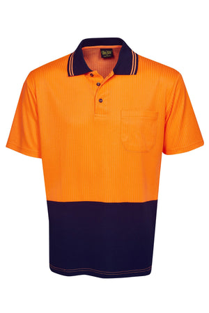 P72 Hi Vis Drop Needle Cotton Back Polo Shirt - Safe-T-Rex Workwear Pty Ltd