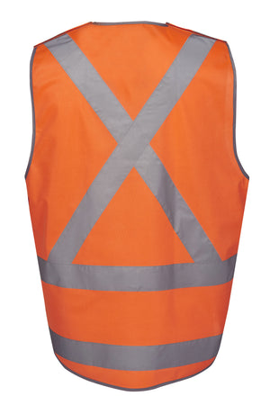 V87 Hi Vis D/N X Rail Pull Apart Vest - Safe-T-Rex Workwear Pty Ltd