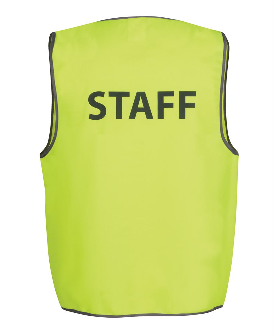 6HVS6 JB's Hi Vis Safety Vest "Staff" - Safe-T-Rex Workwear Pty Ltd