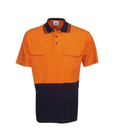 P94 100% Cotton Hi Vis Polo Shirt - Safe-T-Rex Workwear Pty Ltd