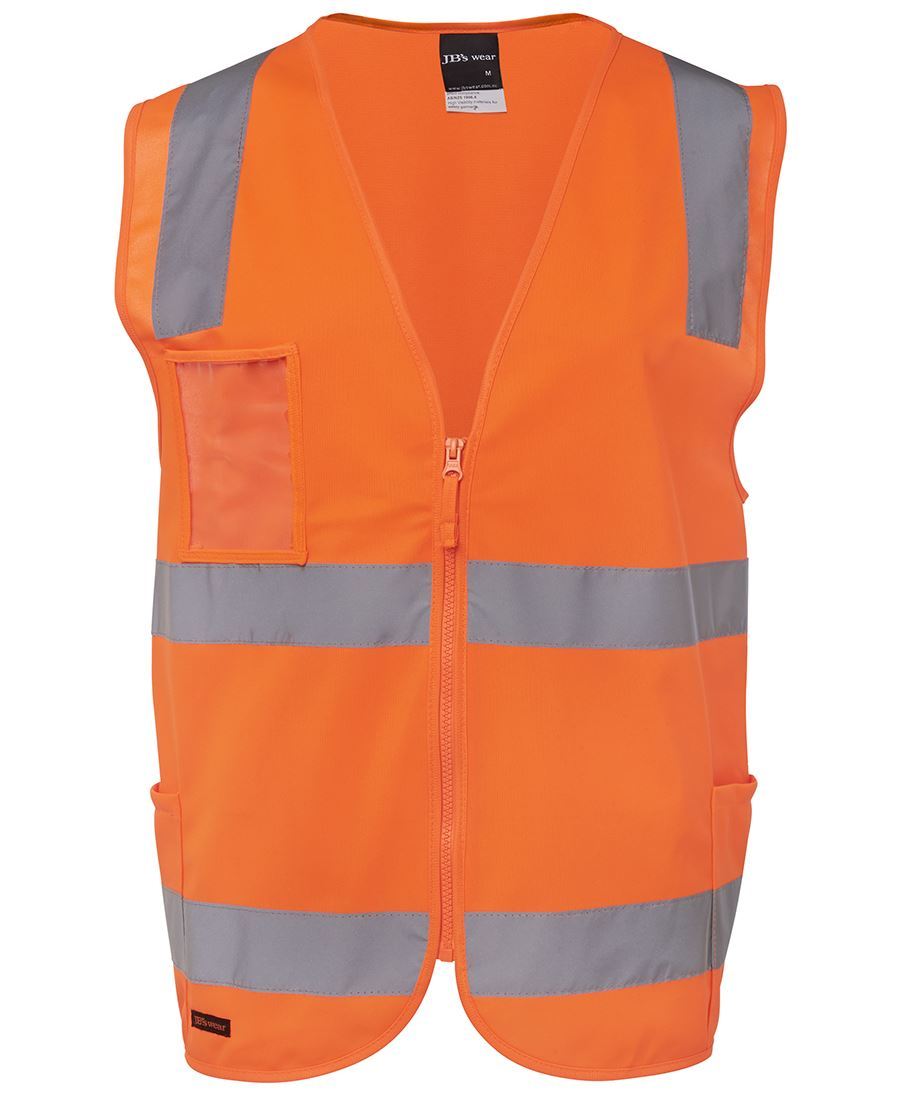 6DNSZ JB's Hi Vis (D+N) Zip Safety Vest - Safe-T-Rex Workwear Pty Ltd