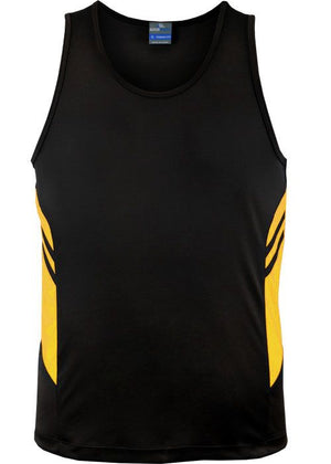 TASMAN MENS SINGLETS - 1111 | Printed Workwear Online | Safe-T-Rex