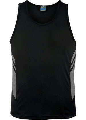 TASMAN MENS SINGLETS - 1111 | Printed Workwear Online | Safe-T-Rex