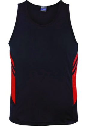 TASMAN MENS SINGLETS - 1111 | Printed Workwear Online | Safe-T-Rex