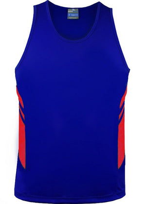 TASMAN MENS SINGLETS - 1111 | Printed Workwear Online | Safe-T-Rex