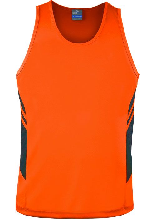 TASMAN MENS SINGLETS - 1111 | Printed Workwear Online | Safe-T-Rex