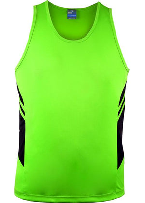 TASMAN MENS SINGLETS - 1111 | Printed Workwear Online | Safe-T-Rex