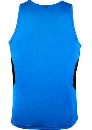 TASMAN MENS SINGLETS - 1111 | Printed Workwear Online | Safe-T-Rex