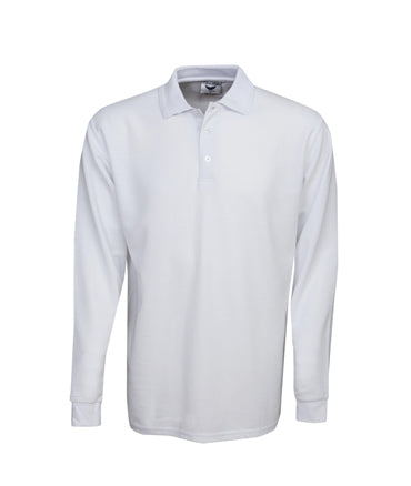 P11 White Painters Premium L/S Pique Polo Shirt - Safe-T-Rex Workwear Pty Ltd