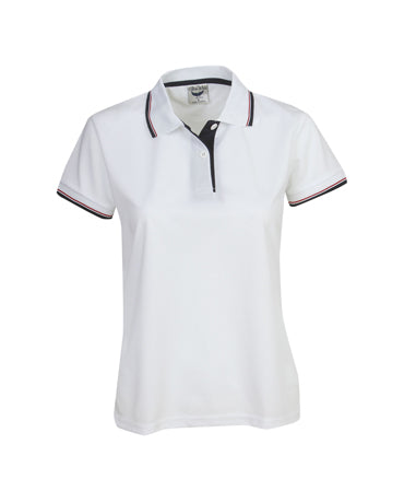 P47 White Painters Ladies 3 Tone Micro Mesh Polo Shirt - Safe-T-Rex Workwear Pty Ltd